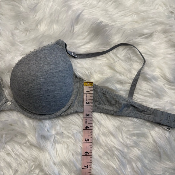 Maidenform | 36B Heather Gray Cotton Push-Up Bra With Underwire and Cute Accents - Picture 12 of 12